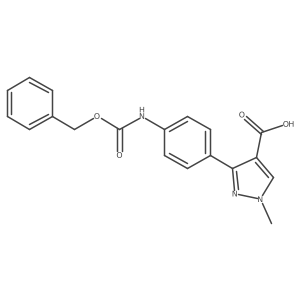 3-(4-{[(benzyloxy)carbonyl]amino}phenyl)-1-methyl-1H-pyrazole-4-carboxylic acid Structure
