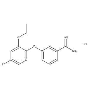 5-[(3-Ethoxy-5-fluoro-2-pyridinyl)oxy]-3-pyridinecarboximidamide HCL Structure