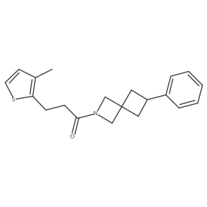 3-(3-Methylthiophen-2-yl)-1-{6-phenyl-2-azaspiro[3.3]heptan-2-yl}propan-1-one Structure