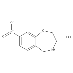8-Nitro-2,3,4,5-tetrahydro-1,4-benzoxazepine hydrochloride结构式