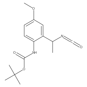 tert-butyl N-[2-(1-isocyanatoethyl)-4-methoxyphenyl]carbamate Structure
