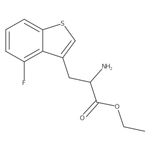 ethyl (2S)-2-amino-3-(4-fluoro-1-benzothiophen-3-yl)propanoate结构式