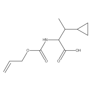 3-Cyclopropyl-2-{[(prop-2-en-1-yloxy)carbonyl]amino}butanoic acid结构式