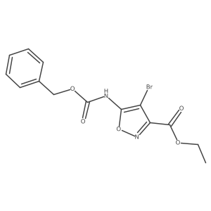 Ethyl 5-{[(benzyloxy)carbonyl]amino}-4-bromo-1,2-oxazole-3-carboxylate结构式
