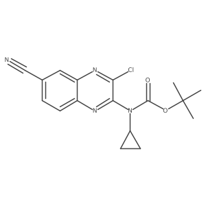 tert-butyl N-(3-chloro-6-cyanoquinoxalin-2-yl)-N-cyclopropylcarbamate结构式