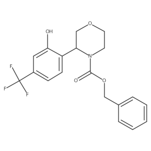 Benzyl 3-[2-hydroxy-4-(trifluoromethyl)phenyl]morpholine-4-carboxylate结构式