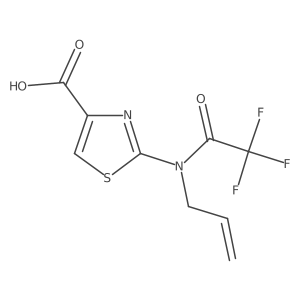 2-[2,2,2-trifluoro-N-(prop-2-en-1-yl)acetamido]-1,3-thiazole-4-carboxylic acid结构式