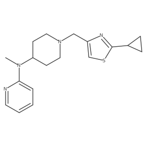 N-{1-[(2-cyclopropyl-1,3-thiazol-4-yl)methyl]piperidin-4-yl}-N-methylpyridin-2-amine结构式