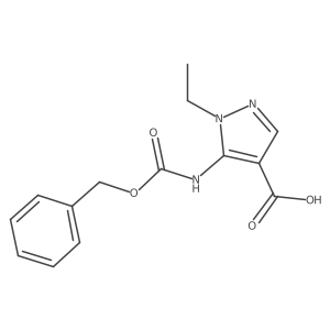 5-{[(benzyloxy)carbonyl]amino}-1-ethyl-1H-pyrazole-4-carboxylic acid结构式