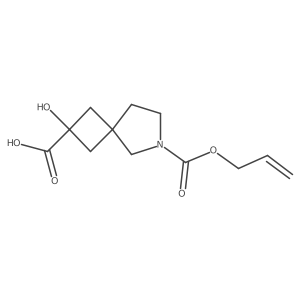 2-Hydroxy-6-[(prop-2-en-1-yloxy)carbonyl]-6-azaspiro[3.4]octane-2-carboxylic acid Structure