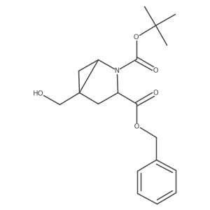 O3-benzyl O2-tert-butyl (1S,3S,5R)-5-(hydroxymethyl)-2-azabicyclo[3.1.0]hexane-2,3-dicarboxylate结构式
