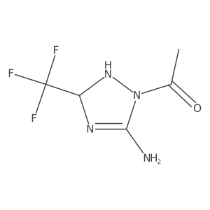 1-(5-Amino-3-(trifluoromethyl)-2,3-dihydro-1H-1,2,4-triazol-1-yl)ethanone结构式