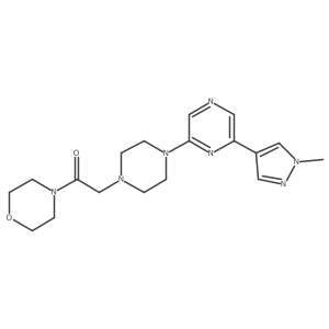 2-{4-[6-(1-methyl-1H-pyrazol-4-yl)pyrazin-2-yl]piperazin-1-yl}-1-(morpholin-4-yl)ethan-1-one Structure