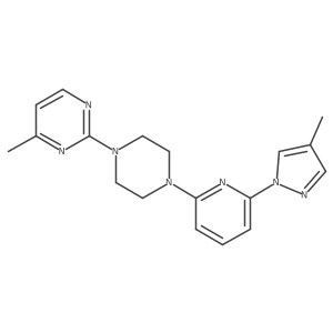 4-methyl-2-{4-[6-(4-methyl-1H-pyrazol-1-yl)pyridin-2-yl]piperazin-1-yl}pyrimidine结构式