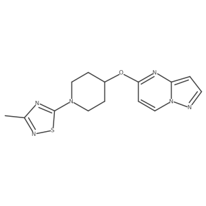 1-(3-Methyl-1,2,4-thiadiazol-5-yl)-4-{pyrazolo[1,5-a]pyrimidin-5-yloxy}piperidine Structure