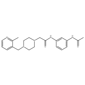 N-(3-acetamidophenyl)-2-{4-[(2-methylpyridin-3-yl)methyl]piperazin-1-yl}acetamide结构式