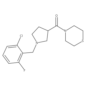 4-{1-[(2-Chloro-6-fluorophenyl)methyl]pyrrolidine-3-carbonyl}thiomorpholine结构式