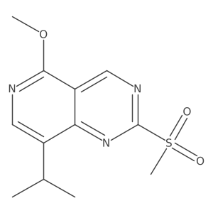 8-Isopropyl-5-methoxy-2-(methylsulfonyl)pyrido[4,3-d]pyrimidine结构式