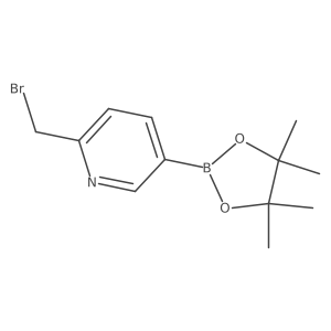 2-(Bromomethyl)-5-(4,4,5,5-tetramethyl-1,3,2-dioxaborolan-2-yl)pyridine结构式