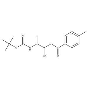 tert-Butyl ((2R,3R)-3-hydroxy-4-(p-tolylsulfinyl)butan-2-yl)carbamate结构式