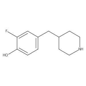 2-Fluoro-4-[(piperidin-4-yl)methyl]phenol结构式