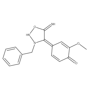 1,2,3-Oxadiazolium, 5-amino-4-(4-hydroxy-3-methoxyphenyl)-3-(phenylmethyl)-, inner salt结构式
