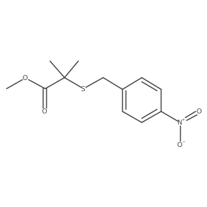 Methyl 2-methyl-2-[[(4-nitrophenyl)methyl]thio]propanoate Structure
