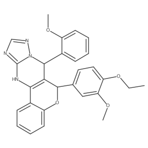 6-(4-ethoxy-3-methoxyphenyl)-7-(2-methoxyphenyl)-7,12-dihydro-6H-chromeno[4,3-d][1,2,4]triazolo[1,5-a]pyrimidine Structure