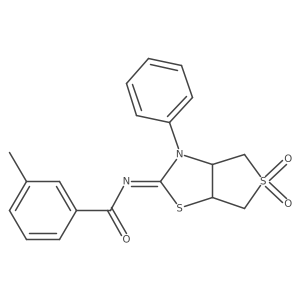 (Z)-N-(5,5-dioxido-3-phenyltetrahydrothieno[3,4-d]thiazol-2(3H)-ylidene)-3-methylbenzamide Structure
