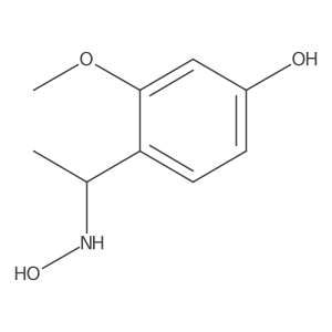 4-[1-(Hydroxyamino)ethyl]-3-methoxyphenol结构式