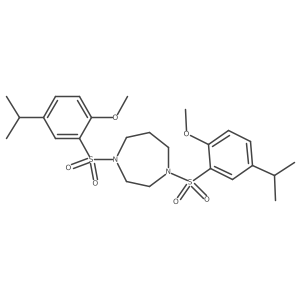 1,4-Bis[2-methoxy-5-(propan-2-yl)benzenesulfonyl]-1,4-diazepane Structure