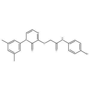 N-(4-bromophenyl)-2-((4-(3,5-dimethylphenyl)-3-oxo-3,4-dihydropyrazin-2-yl)thio)acetamide Structure