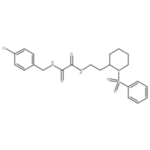 N1-(4-chlorobenzyl)-N2-(2-(1-(phenylsulfonyl)piperidin-2-yl)ethyl)oxalamide结构式