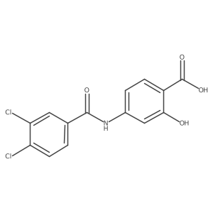 4-(3,4-Dichlorobenzamido)-2-hydroxybenzoic acid Structure