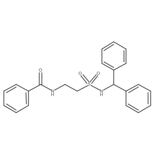 N-(2-(N-benzhydrylsulfamoyl)ethyl)benzamide结构式