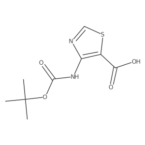4-((tert-Butoxycarbonyl)amino)thiazole-5-carboxylic acid结构式
