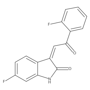 2h-Indol-2-one,6-fluoro-3-[2-(2-fluorophenyl)-2-oxoethylidene]-1,3-dihydro-结构式