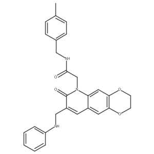 N-[(4-methylphenyl)methyl]-2-{7-oxo-8-[(phenylamino)methyl]-2H,3H,6H,7H-[1,4]dioxino[2,3-g]quinolin-6-yl}acetamide Structure