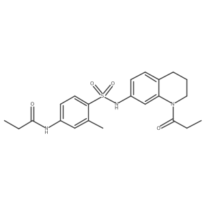 N-(3-methyl-4-(N-(1-propionyl-1,2,3,4-tetrahydroquinolin-7-yl)sulfamoyl)phenyl)propionamide Structure