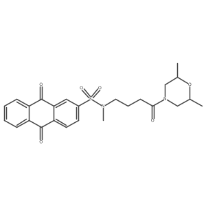 N-(4-(2,6-dimethylmorpholino)-4-oxobutyl)-N-methyl-9,10-dioxo-9,10-dihydroanthracene-2-sulfonamide Structure