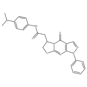N-(4-isopropylphenyl)-2-(4-oxo-1-phenyl-1,4,6,7-tetrahydropyrazolo[3,4-d]thiazolo[3,2-a]pyrimidin-6-yl)acetamide Structure