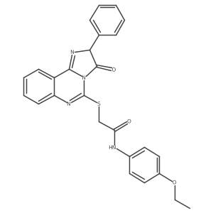 N-(4-ethoxyphenyl)-2-({3-oxo-2-phenyl-2H,3H-imidazo[1,2-c]quinazolin-5-yl}sulfanyl)acetamide结构式