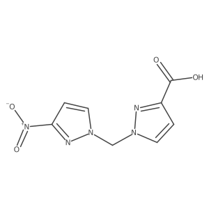 1-[(3-Nitro-1H-pyrazol-1-YL)methyl]-1H-pyrazole-3-carboxylic acid结构式