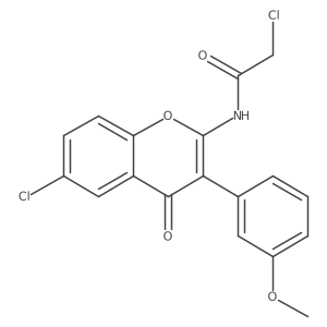 2-Chloro-N-[6-chloro-3-(3-methoxyphenyl)-4-oxo-4H-chromen-2-yl]acetamide结构式