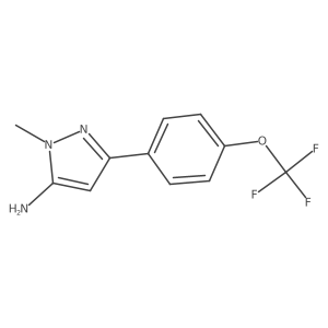 1-methyl-3-[4-(trifluoromethoxy)phenyl]-1H-pyrazol-5-amine结构式