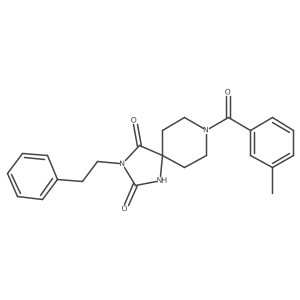 8-(3-Methylbenzoyl)-3-phenethyl-1,3,8-triazaspiro[4.5]decane-2,4-dione结构式