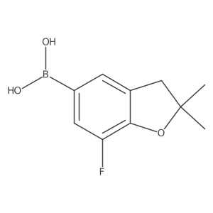 (7-Fluoro-2,2-dimethyl-2,3-dihydro-1-benzofuran-5-yl)boronic acid结构式