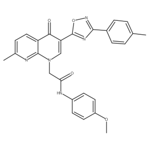 N-(4-methoxyphenyl)-2-{7-methyl-3-[3-(4-methylphenyl)-1,2,4-oxadiazol-5-yl]-4-oxo-1,4-dihydro-1,8-naphthyridin-1-yl}acetamide Structure
