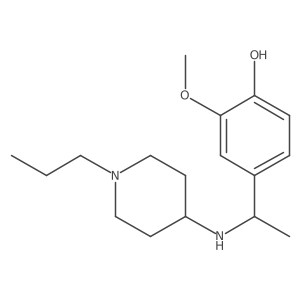 2-Methoxy-4-[1-[(1-propyl-4-piperidinyl)amino]ethyl]phenol结构式