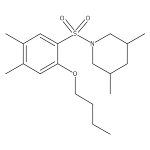 1-(2-Butoxy-4,5-dimethylbenzenesulfonyl)-3,5-dimethylpiperidine Structure
